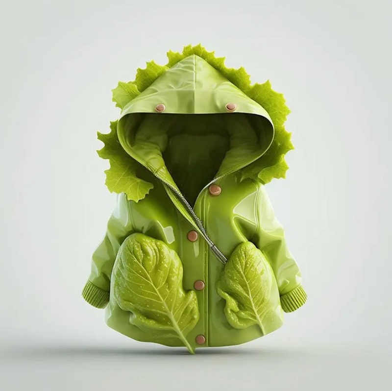طراحی لباس با میوه و سبزیجات