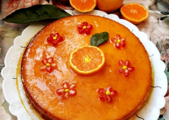 سس نارنگی بر روی کیک