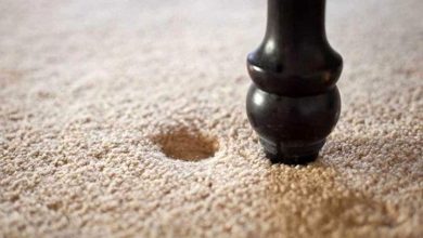 از بین بردن رد مبل روی فرش